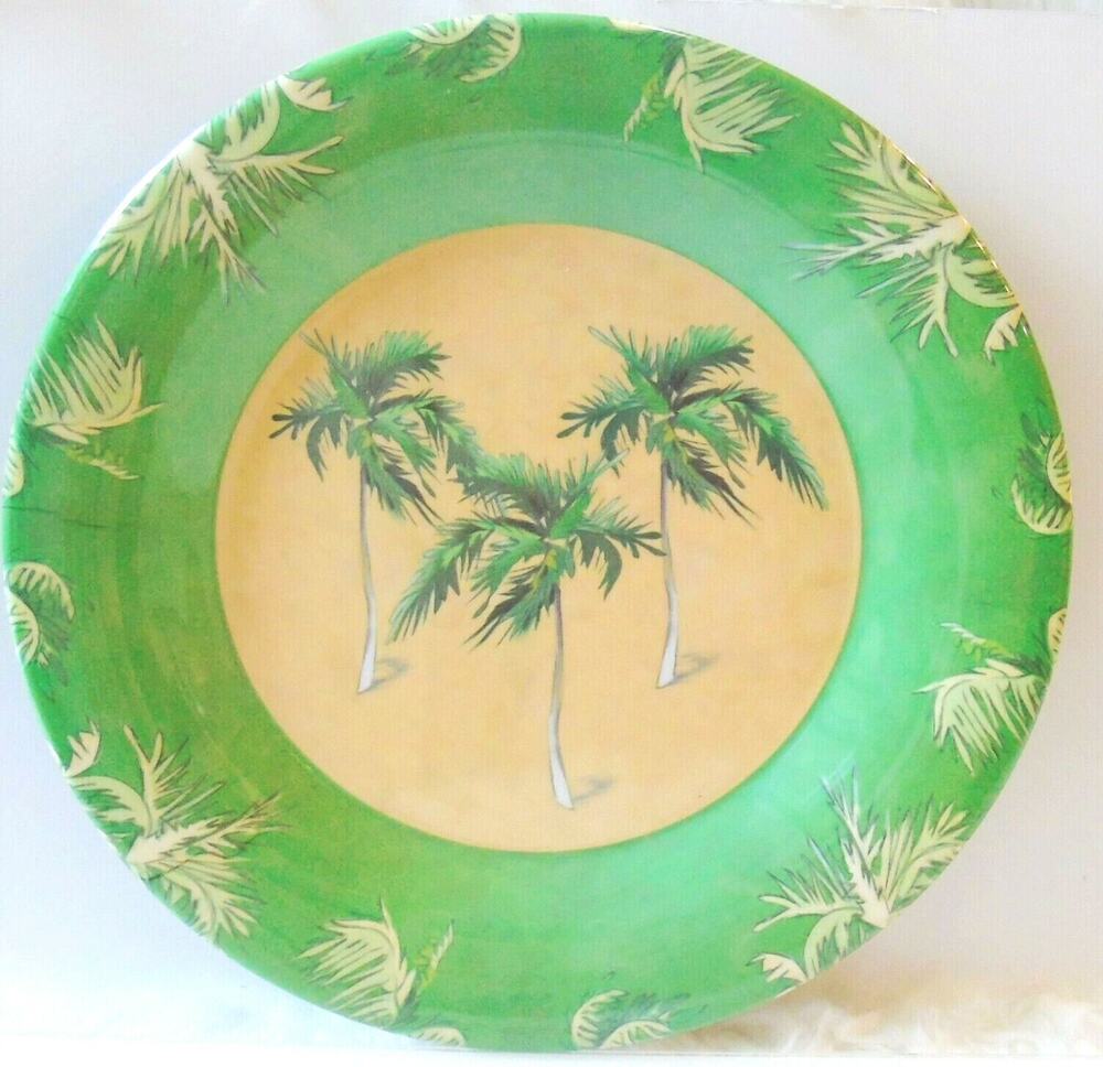 Palm Tree Dinner Plate 11.8" Melamine Tropical Breeze Sakura Evolution New